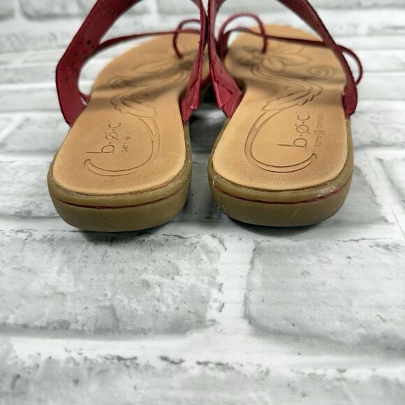 BOC Born Women's Size 8 Red Cut-Out Flower Comfort Cut Toe Sandals - Picture 6 of 11